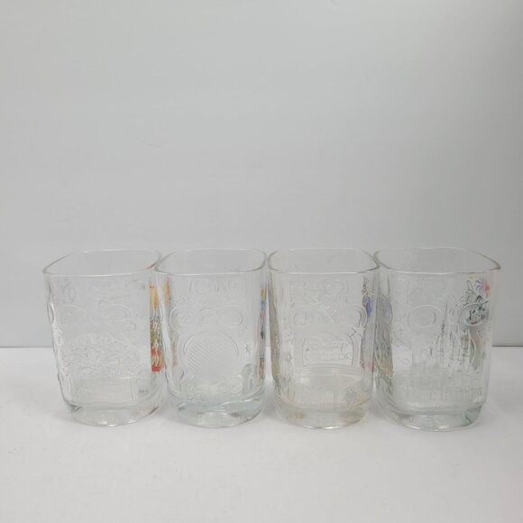 McDonalds Year 2000 Walt Disney World Celebration Collectible Glass Set Of 4 - Picture 2 of 8